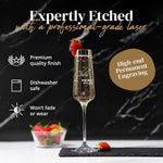 Personalized Bridesmaid Stemmed Champagne Glasses