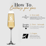 Custom Logo Champagne Glass
