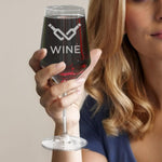 Custom Crystal Wine Glass with Engraved Logo