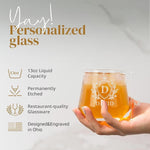 Personalized Whiskey Glasses - 13oz Rocks Bourbon Glass