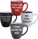 Custom Text Coffee Mug 16oz