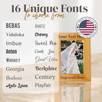 Personalized Wood Picture Frame with Your Custom Text