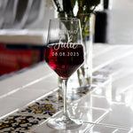 Personalized Bridesmaid Crystal Wine Glasses