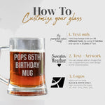 Custom Beer Mug with Engraved Logo