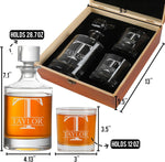 Personalized Whiskey Decanter, Custom 28.7oz Liquor Decanter