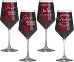 Personalized Bridesmaid Crystal Wine Glasses