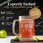 Personalized Father of The Bride or Groom Beer Mug