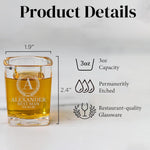 Personalized Shot Glass - Custom 3oz Groomsmen Drinking Glasses