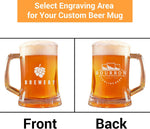 Custom Beer Mug with Engraved Logo