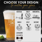 Personalized Groomsmen Beer Glass
