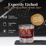 Personalized American Flag Whiskey Glasses