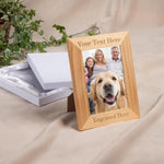 Personalized Wood Picture Frame with Your Custom Text