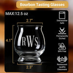 Personalized Whiskey Gifts for Men, 12.5oz Custom Bourbon Tasting Glasses