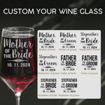 Personalized Father of The Bride or Groom Wine Glass