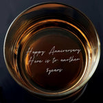 Whiskey Glass Bottom Engraved with Your Custom Text