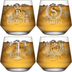 Personalized Whiskey Glasses - 13oz Rocks Bourbon Glass