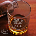 Personalized Whiskey Glass with Bottom Engraving