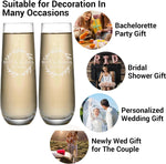 Personalized Wedding Stemless Champagne Flute