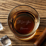 Whiskey Glass Bottom Engraved with Your Custom Text