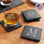 Custom Engraved Coaster, Monogrammed Personalized Coasters