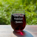 15oz Custom Stemless Wine Glass
