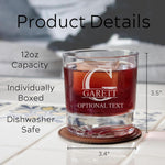 Personalized American Flag Whiskey Glasses