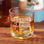 Personalized Father of The Bride or Groom Whiskey Glass