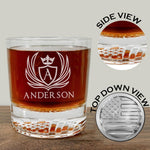 Personalized American Flag Whiskey Glasses