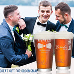 Personalized Groomsmen Beer Glass