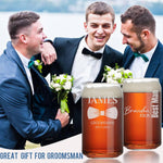 Personalized Groomsmen Beer Can Glass
