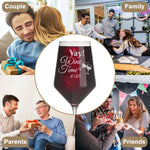 Custom Crystal Wine Glass with Engraved Logo