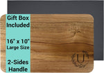 Personalized Cutting Board Monogram, Large 16”x10”x1” Hardwood Engraved Cutting Board