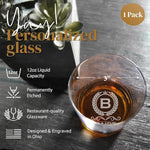 Personalized Whiskey Glass with Bottom Engraving