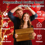 Personalized Cutting Board, 16" x 10" Large Custom Charcuterie Boards