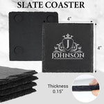 Custom Engraved Coaster, Monogrammed Personalized Coasters