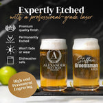 Personalized Groomsmen Beer Can Glass