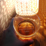 Whiskey Glass Bottom Engraved with Your Custom Text