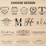 Personalized Cutting Board, 16" x 10" Large Custom Charcuterie Boards