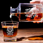 Personalized Whiskey Decanter, Custom 25oz Liquor Decanter