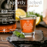 Personalized Shot Glass - Custom 2oz Groomsmen Drinking Glasses