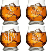 Personalized Whiskey Gifts for Men, 12.5oz Custom Bourbon Tasting Glasses