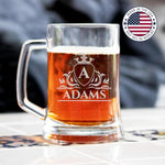 Personalized Beer Mug -17oz Custom Beer Glass with Handle