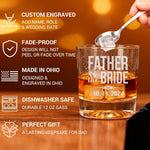 Personalized Father of The Bride or Groom Whiskey Glass