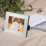 Personalized Silver Picture Frame with Your Custom Text