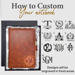 Personalized Brown Journal with Gift Box and Pen