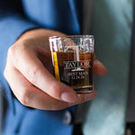 Personalized Shot Glass - Custom 3oz Groomsmen Drinking Glasses