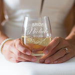 Personalized Bridesmaid Stemless Wine Glasses