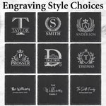Custom Engraved Coaster, Monogrammed Personalized Coasters