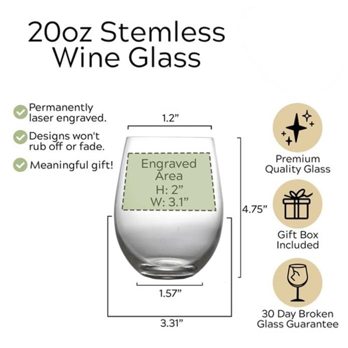 Long Distance Friendship Stemless Wine Glass | Personalized Going Away, Graduation, Remote Working or Moving Gift | Multiple States