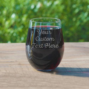 Custom Text Wine Glasses - Personalized Engraved Wine Glass | Perfect for Bridesmaids Proposal, Wedding Party Gifts, Birthday or Funny Gift